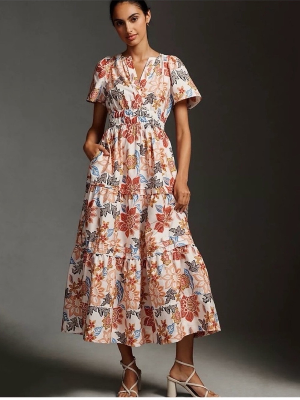 Anthropologie Somerset Maxi Dress in Botanical Florals XS